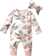 Von kilizo Newborn Baby Girl Clothes Romper Onesie Cotton Newborn Outfit for Girls Cute Infant Girl Jumpsuits Clothes